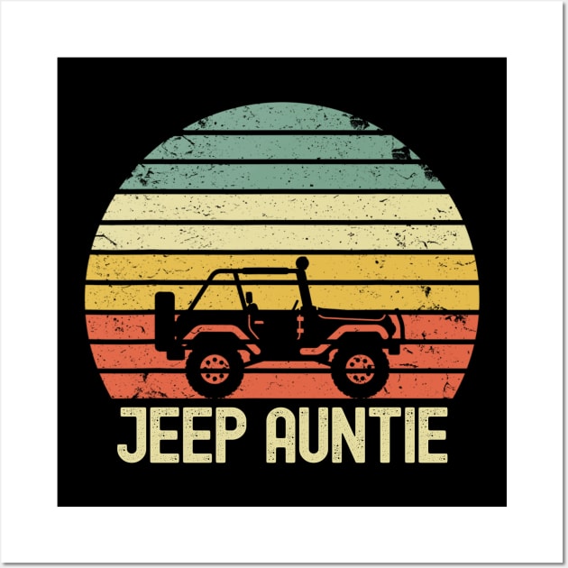 Jeep Auntie Vintage Jeep Wall Art by Oska Like